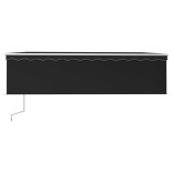 antracitszürke redőnyös, LED-es, szélérzékelős napellenző 5x3 m