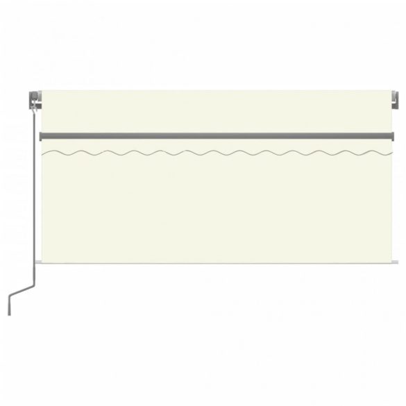krémszínű manuális kihúzható napellenző redőnnyel 3 x 2,5 m