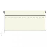 krémszínű szélérzékelős, LED-es napellenző redőnnyel 3 x 2,5 m