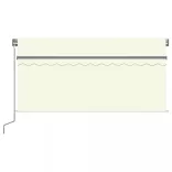 krémszínű kézzel kihúzható napellenző redőnnyel 3 x 2,5 m