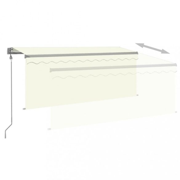 krémszínű automata napellenző redőnnyel 3,5 x 2,5 m