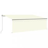 krémszínű kézzel kihúzható napellenző redőnnyel 4 x 3 m