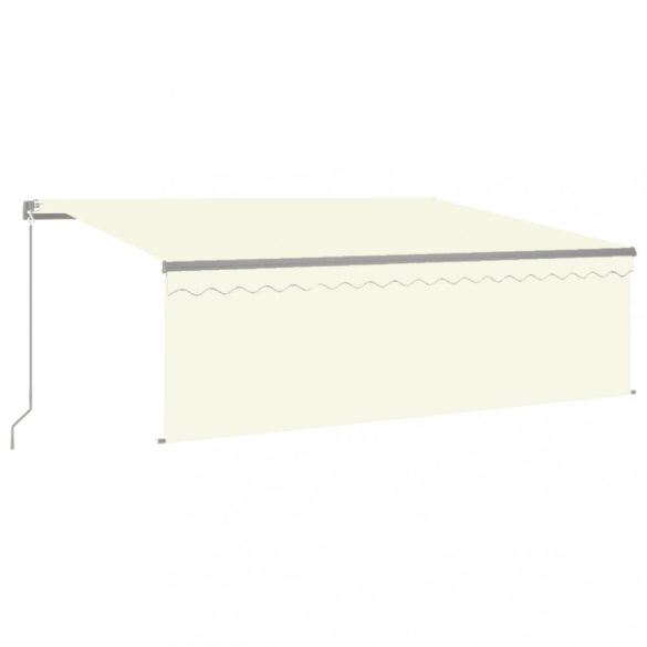 krémszínű kézzel kihúzható napellenző redőnnyel 4 x 3 m