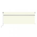 krémszínű kézzel kihúzható napellenző redőnnyel 4 x 3 m