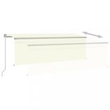krémszínű kézzel kihúzható napellenző redőnnyel 4 x 3 m
