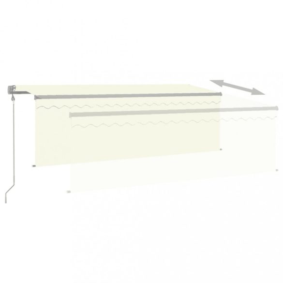 krémszínű automata napellenző redőnnyel 4 x 3 m