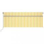 sárga-fehér automata kihúzható napellenző redőnnyel 4 x 3 m