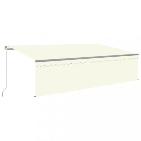krémszínű kézzel kihúzható napellenző redőnnyel 5 x 3 m