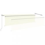 krémszínű kézzel kihúzható napellenző redőnnyel 5 x 3 m