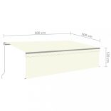 krémszínű kézzel kihúzható napellenző redőnnyel 5 x 3 m