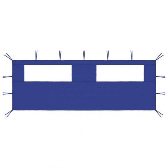 kék ablakos pavilonfal 6 x 2 m