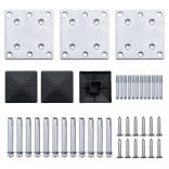 fekete WPC kerítéspanelszett 353 x 186 cm