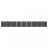 fekete WPC kerítéspanelszett 1564 x 186 cm