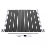 fekete WPC kerítéspanelszett 446 x (105-186) cm