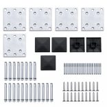 fekete WPC kerítéspanelszett 619 x (105-186) cm