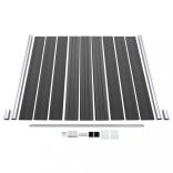 fekete WPC kerítéspanelszett 1138 x (105-186) cm