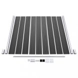 fekete WPC kerítéspanelszett 1830 x (105-186) cm