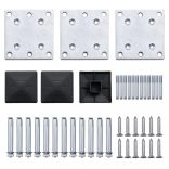 fekete WPC kerítéspanelszett 353 x 105 cm