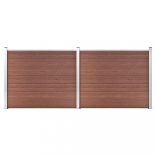 barna WPC kerítéspanelszett 353 x 146 cm