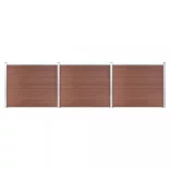 barna WPC kerítéspanelszett 526 x 146 cm