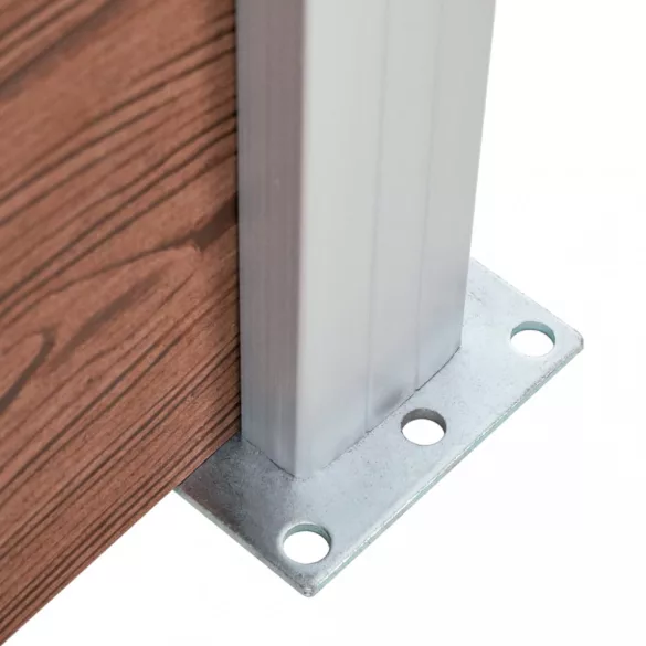 barna WPC kerítéspanelszett 526 x 146 cm