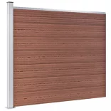 barna WPC kerítéspanelszett 872 x 146 cm