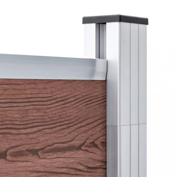 barna WPC kerítéspanelszett 872 x 146 cm