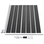 szürke WPC kerítéspanelszett 699 x 146 cm