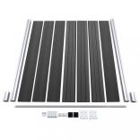 szürke WPC kerítéspanelszett 699 x 146 cm