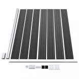 szürke WPC kerítéspanelszett 872 x 146 cm