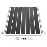 szürke WPC kerítéspanelszett 872 x 146 cm