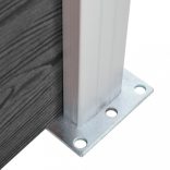 fekete WPC kerítéspanelszett 353 x 146 cm