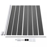 fekete WPC kerítéspanelszett 699 x 146 cm