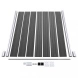 fekete WPC kerítéspanelszett 699 x 146 cm