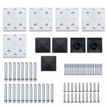 fekete WPC kerítéspanelszett 699 x 146 cm