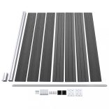 fekete WPC kerítéspanelszett 872 x 146 cm