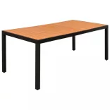 9 részes fekete alumínium kerti étkezőgarnitúra