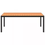 9 részes fekete alumínium kerti étkezőgarnitúra