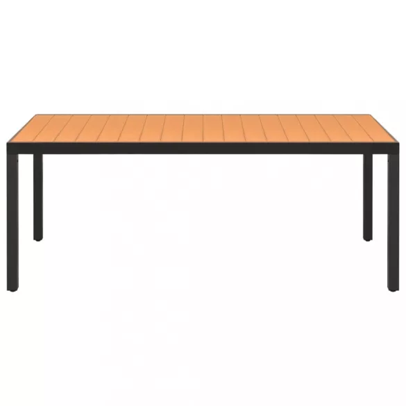 9 részes fekete alumínium kerti étkezőgarnitúra