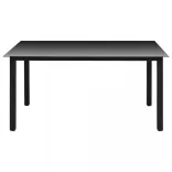 10 részes fekete-antracitszürke kerti étkezőgarnitúra