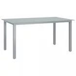 10 részes fekete-ezüstszínű kerti étkezőgarnitúra