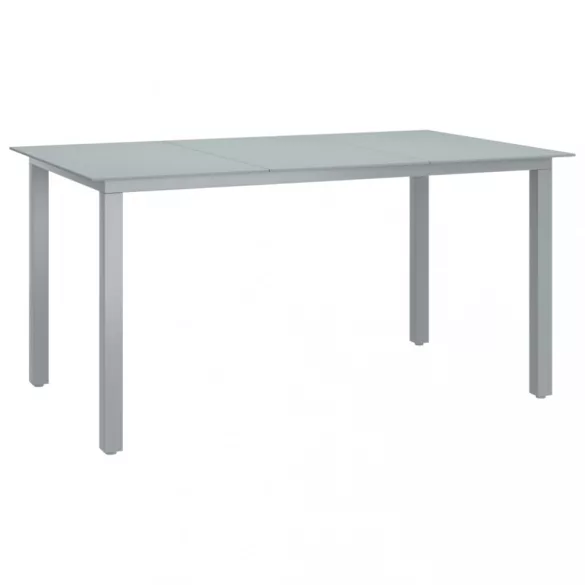 10 részes fekete-ezüstszínű kerti étkezőgarnitúra