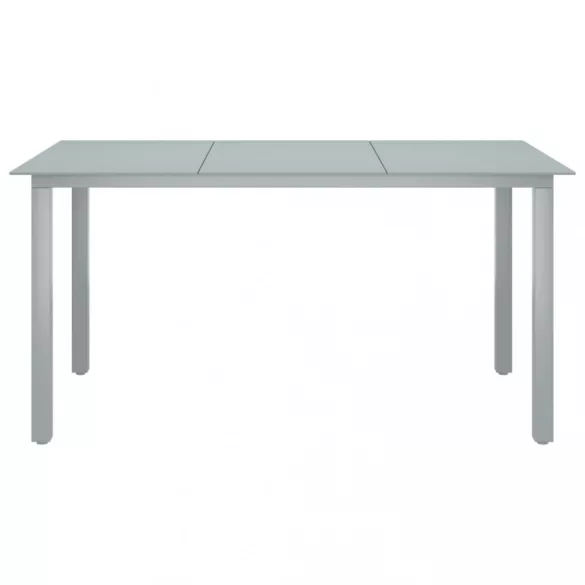 10 részes fekete-ezüstszínű kerti étkezőgarnitúra