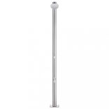 rozsdamentes acél kerti zuhany szürke aljjal 220 cm