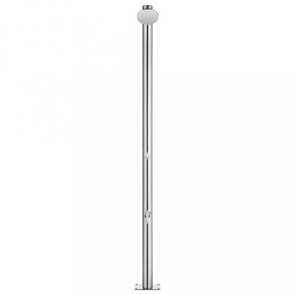 rozsdamentes acél kerti zuhany szürke aljjal 220 cm