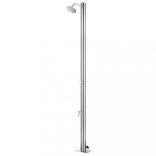 rozsdamentes acél kerti zuhany szürke aljjal 220 cm