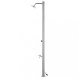 rozsdamentes acél kerti zuhany szürke aljjal 220 cm