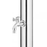 rozsdamentes acél kerti zuhany szürke aljjal 220 cm