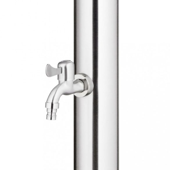 rozsdamentes acél kerti zuhany szürke aljjal 220 cm