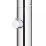 rozsdamentes acél kerti zuhany szürke aljjal 220 cm